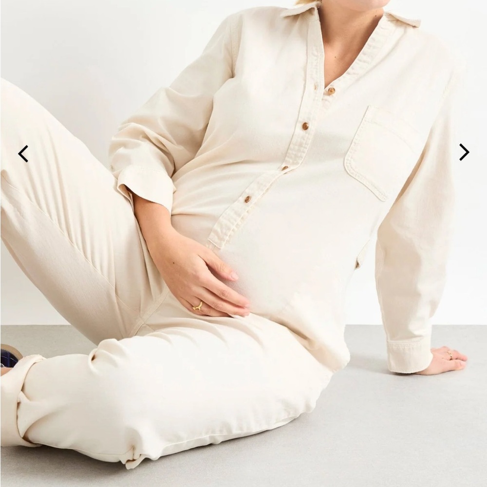 Hatch Cream Maternity jumpsuit size “4”